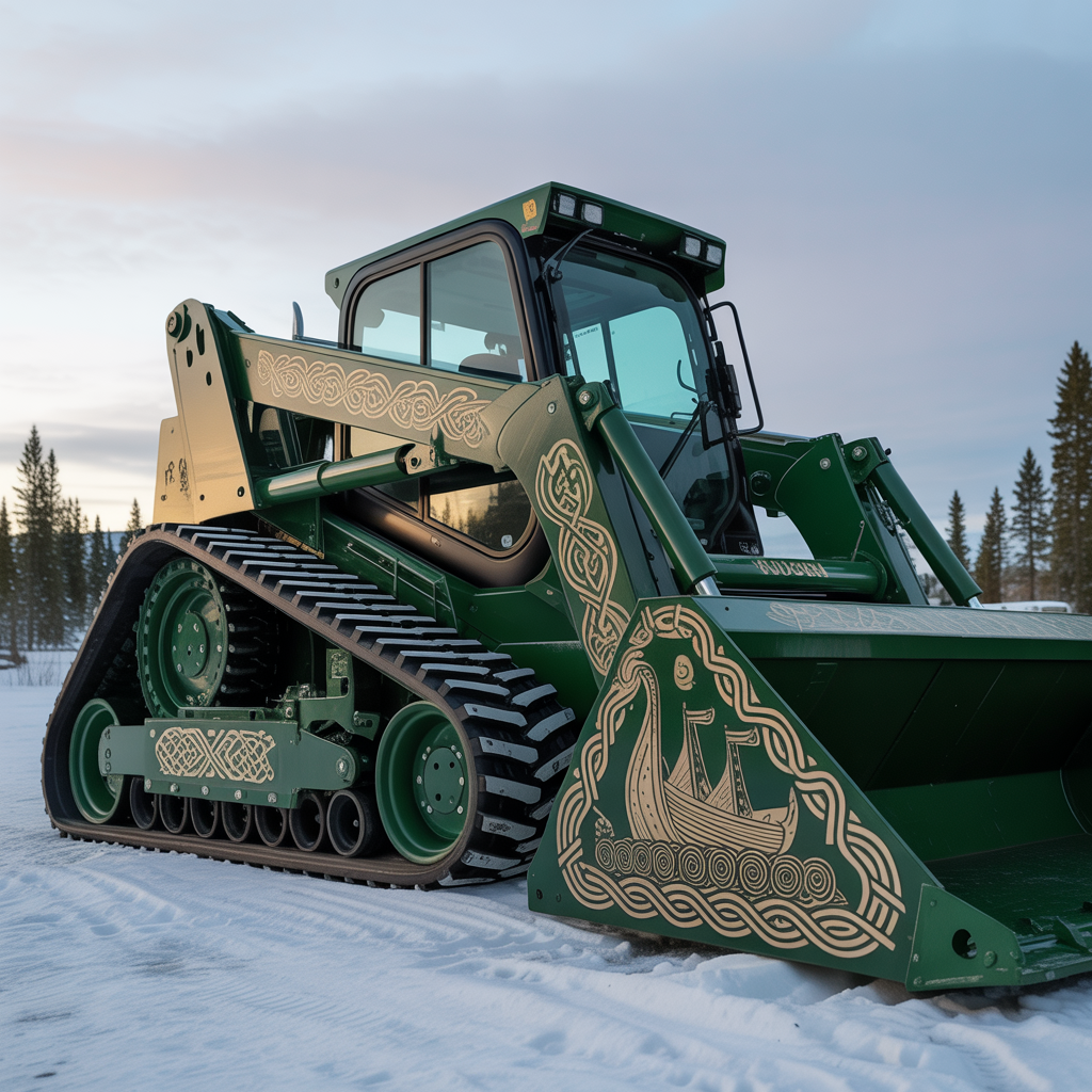 Skid steer loader ready for job site cleanup and land clearing