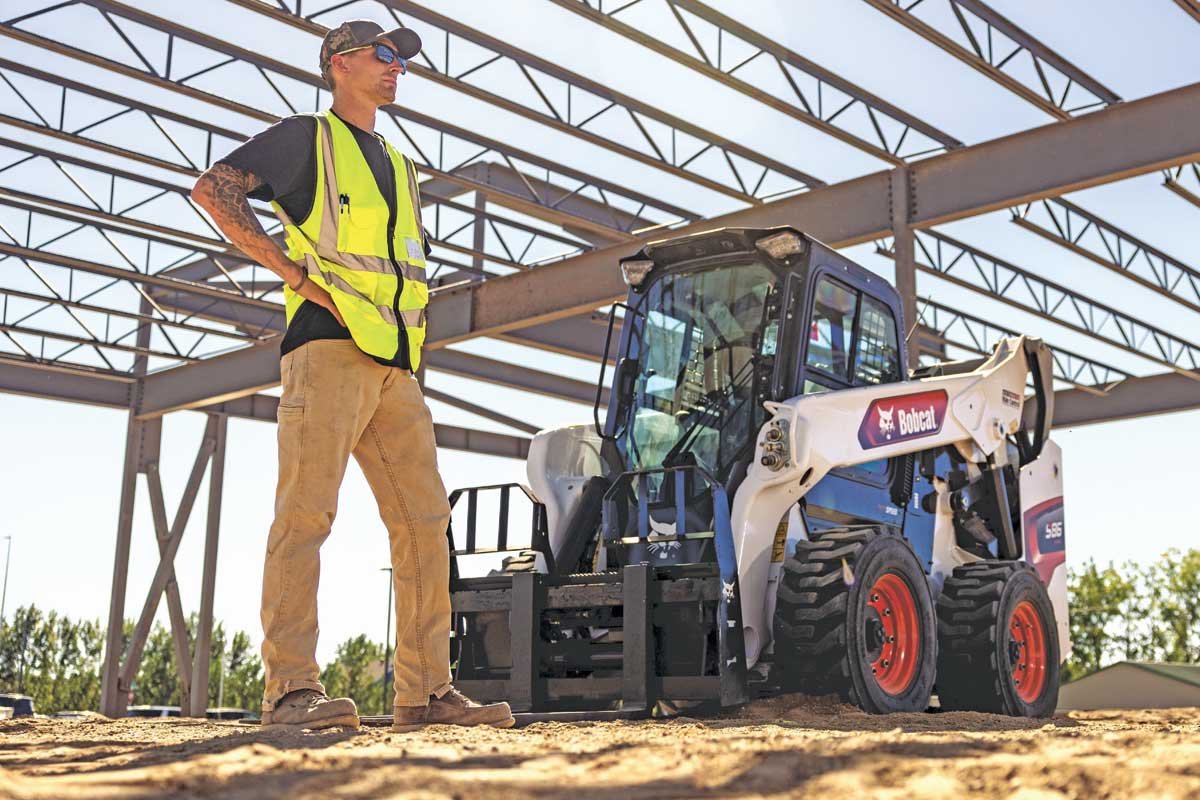 Bobcat skid steer operated for professional land services in Texas